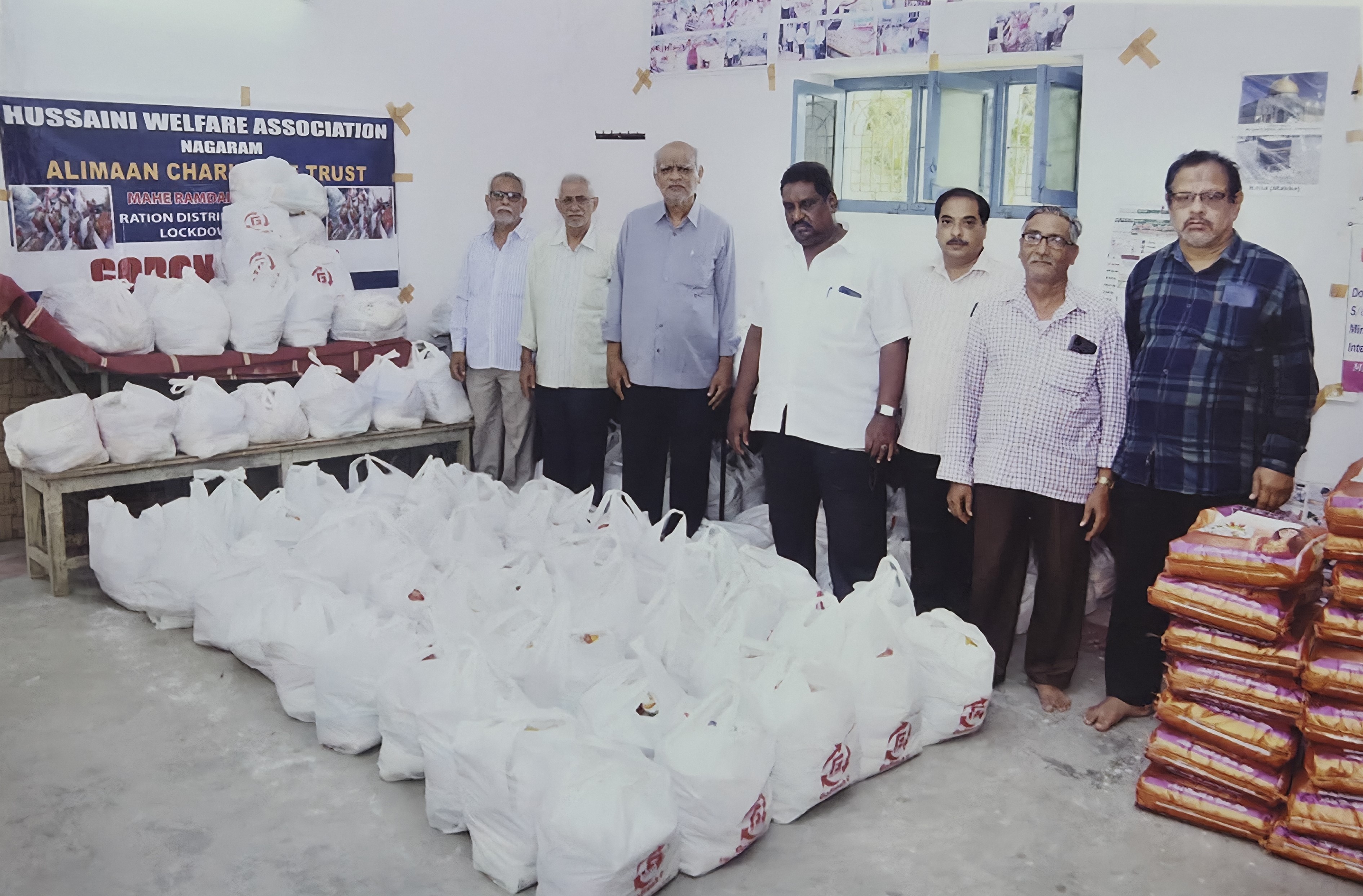 HWA volunteers serving food